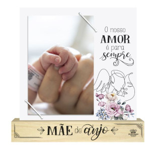 PORTA-RETRATO COM ELÁSTICO MÃE DE ANJO...BRISA 20X20X4,5