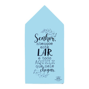 PLACA DE MESA CASINHA SENHOR ABENÇOE ESTE LAR...16X8