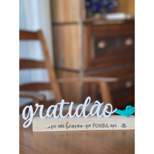 MADEIRINHA CRU GRATIDÃO...CELEBRAÇÃO 11X25,5