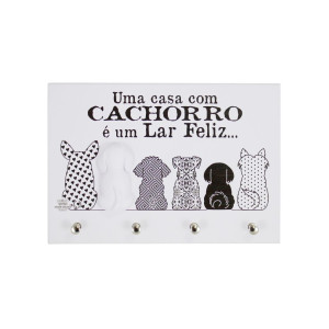 PORTA-CHAVE UMA CASA COM CACHORRO 17,5X25