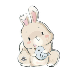 ENFEITE DE MESA COELHO 13X9