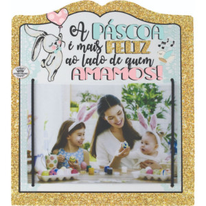 PORTA-RETRATO COM ELÁSTICO PÁSCOA 20,5X18