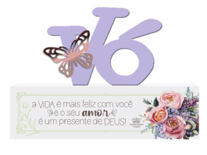 MADEIRINHA VÓ A VIDA É MAIS FELIZ...BORBOLETA 11X18,5