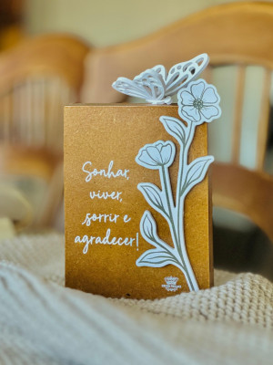 PLACA DE MESA, SONHAR VIVER... AURORA 1 18X12