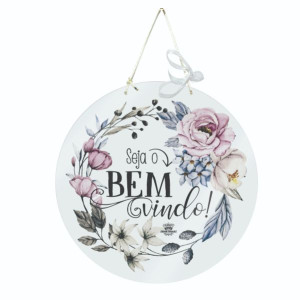 QUADRO SEJA O BEM-VINDO 25X25