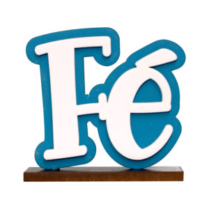 PALAVRA DE MESA DUPLA COM BASE FÉ 10x10