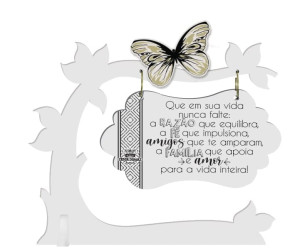 ENFEITE PLACA QUE EM SUA VIDA NUNCA FALTE... 17X17