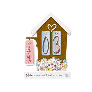 CALENDÁRIO PERMANENTE MÃE VOCÊ É AMOR...BORBOLETA 24X17X4,5