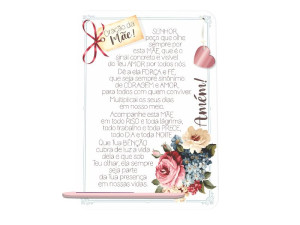 ENFEITE DE MESA COM ENCAIXE ORAÇÃO DA MÃE...24X19