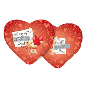 ALMOFADA CORAÇÃO ENTRE MIL...29X25