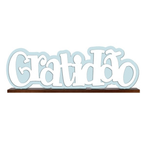 PALAVRA DE MESA DUPLA COM BASE GRATIDÃO 8X23