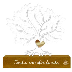 ENFEITE DE MESA ÁRVORE, FAMÍLIA AMOR ALÉM... AURORA 1 18X16