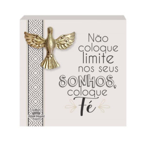 PLACA DE MESA COM APLIQUE NÃO COLOQUE LIMITE...14,5X10