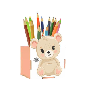 PORTA-LÁPIS URSO BABY URSO ROSA 10X8X8