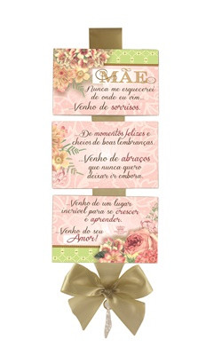 MÓBILE COM LAÇO MÃE NUNCA ME ESQUECEREI...30X12