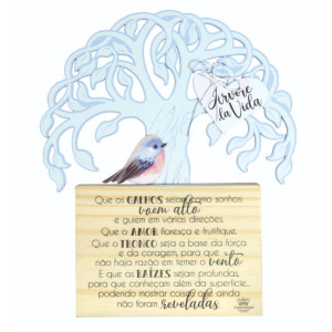 PLACA DE MESA ÁRVORE DA VIDA...QUE OS GALHOS...23,5X20,5