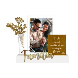 PORTA-RETRATO ELASTICO COM TUBETE FAMÍLIA... AURORA 1 20X23X4,5