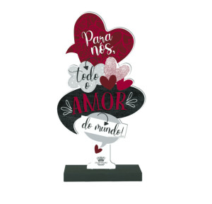 ENFEITE DE MESA RECORTADO PARA NÓS TODO O AMOR...19X10