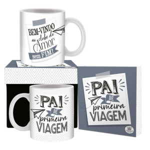 CANECA CERÂMICA PAI DE PRIMEIRA VIAGEM 