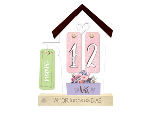 CALENDÁRIO PERMANENTE VÓ, AMOR TODOS OS DIAS...BORBOLETA 24X17X4,5