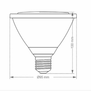 Lâmpada Led Taschibra Par 30 IP 65 11W VERDE E27 11080325 - 