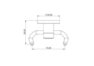 Cabide Pevilon duplo genova ambar 11.5205 dourado - 