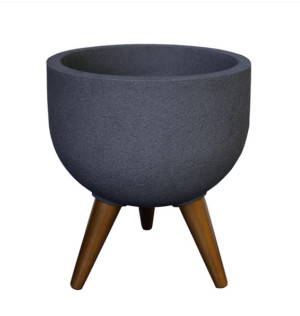 Vaso japi redondo decore 33 grafite 