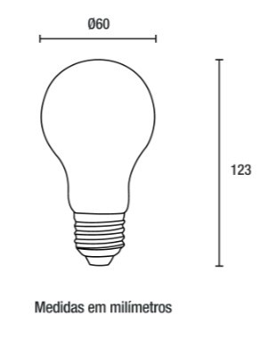 Lâmpada LED A60 15W 1311Lm - 6.500K