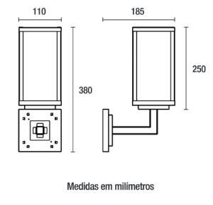 Arandela Vintage Cover 25cm - Marrom Gold Arandela Vintage Cover 25cm - Marrom Gold
