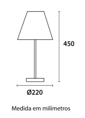 Luminária de Mesa Color Alumínio 45cm - Branco - 