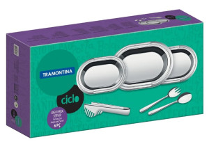 Kit para Servir Tramontina Ciclo em Aço Inox 6 Peças