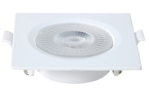 Spot LED Embutir Quadrado 6W 3.000K - Branco - Bluemenau  - 
