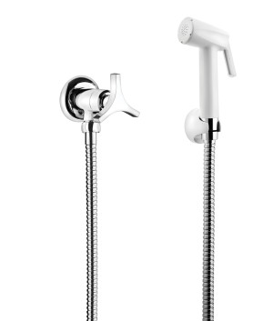 Ducha Higiênica Lorenzetti LorenTrio 1984 C33 Com Registro e Flexível De 1,20m Cromado - 