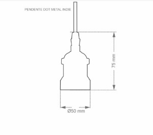Pendente Taschibra dot metal indie ouro 15050650 - 