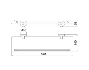 Prateleira Porta Shampoo Lorenzetti 2030 B82 Preto - 
