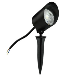 Espeto/Spot LED Clean IP65 5W Luz Decorativa Verde - Preto - 