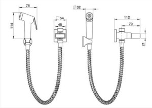 Ducha Higiênica LorenQuadra 1985 C84 c/ Derivação Cromada Lorenzetti
 Ducha Higiênica LorenQuadra 1985 C84 c/ Derivação Cromada Lorenzetti