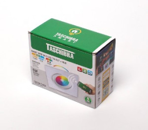 Smart spot wifi Taschibra led tek 5W quadrado RGB+CCT 15090312 Smart spot wifi Taschibra led tek 5W quadrado RGB+CCT 15090312