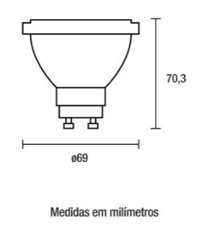 Lâmpada LED AR70 4,8W - 300lm 2.700K Lâmpada LED AR70 4,8W - 300lm 2.700K