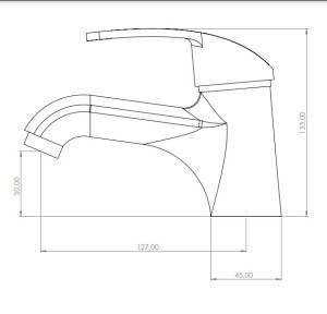 Monocomando Pevilon lavatório twister 202100  
