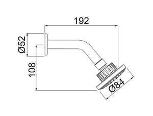Ducha Fria Dot 7003 F16 Cromada Lorenzetti - 