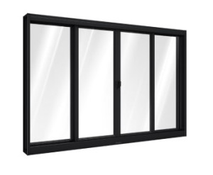 Janela riobras veneziana de correr central 2 folhas móveis e 2 fixas  s/grade 100 X 120 
 - 