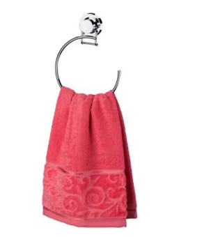 Suporte Porta Toalha Toalheiro Com Argola Banheiro Ventosa Cromado - 4057 Future
