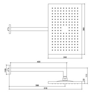 Ducha de Parede Lorenzetti LorenQuadra Plus 7025 C16 Cromada - 