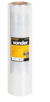 Filme stretch 500 mm x 260 m, 25 micra, rolo com aproximadamente 3,5 kg, VONDER - 