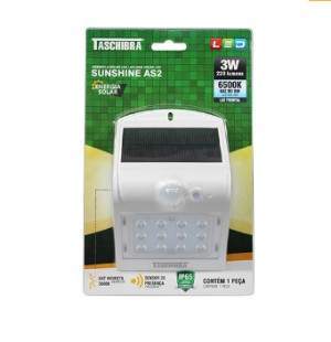 Arandela solar taschibra sunshine as2 led 3w  6500K  15060116 - 