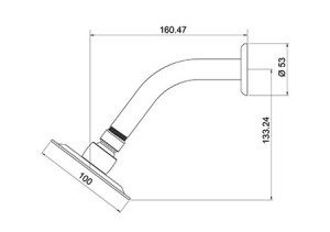 Ducha Lorenzetti LorenSlim Square 7023 C16 Cromada - 