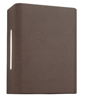 Arandela Fussen 2 Aletas 10x13cm - Marrom Gold - 