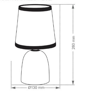 Abajur taschibra glenda preto e27 15050928 