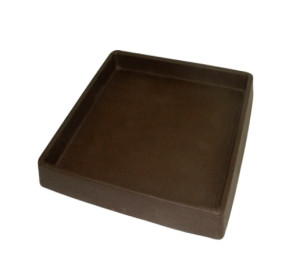 Prato japi quadrado 30 café 